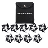 THROWFUN 3/9 Pack 9Cr17 Stainless steel- 3.66''(length) 0.1''(thick) , throwing knives set  Full-Tang Throwing Set, with Nylon Sheath for Competition and Recreation Multicolor Star Darts- FB-YF237